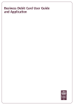 Business Debit Card User Guide and Application