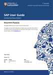 SAP User Guide - University of Leicester