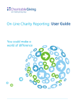 On-Line Charity Reporting: User Guide