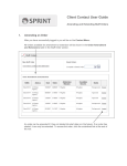 Client Contact User Guide - Sprint