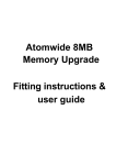 Atomwide 8MB Memory Upgrade Fitting instructions & user guide