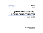 UNIVERGE SV9100 DT300/DT310/DT710/DT730 User Guide