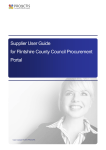 Supplier User Guide for Flintshire County Council Procurement Portal