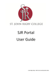 SJR Portal User Guide - St John Rigby College