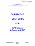GP PRACTICE USER GUIDE FOR InPS Vision & Sunquest ICE