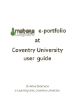 e-portfolio at Coventry University user guide