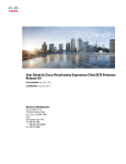 User Guide for Cisco Virtualization Experience Client 6215