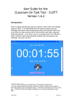 User Guide for the CLassroom On Task Tool