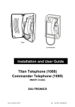 Installation and User Guide Titan Telephone