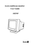 Acorn multiscan monitor User Guide AKF65