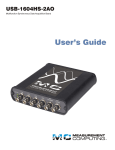 USB-1604HS-2AO User's Guide - from Measurement Computing