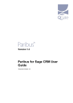 Paribus for Sage CRM User Guide