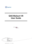 QAS Mailsort V8 User Guide