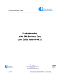 Production One Production One with SAP Business One User Guide