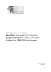 ePortfolio: User guide for Foundation programme trainees – 2012