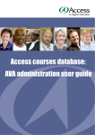 AVA administration user guide Access courses database: