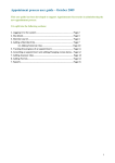 Appointment process user guide &ndash; May 2009