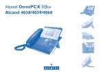 Alcatel PCX Office 4038 4039 4068 User Guide
