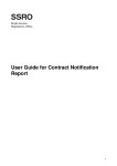 SSRO User guide for contract notification report