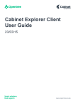 Cabinet Explorer Client User Guide