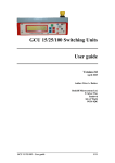 GCU 15/25/100 Switching Units User guide