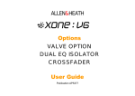 ALLEN&HEATH User Guide Options VALVE OPTION DUAL EQ