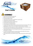 User's Guide WARNING! - Waterstream Hot Tubs Waterstream Hot