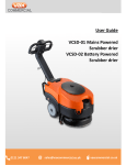 User Guide VCSD-01 Mains Powered Scrubber
