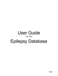 User Guide Epilepsy Database
