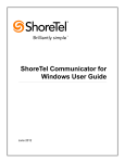 ShoreTel 13 Communicator for Windows User Guide