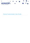 Device Customisation User Guide