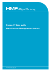 Support/ User guide HMA Content Management System