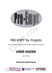 PRE-EMPT for Projects USER GUIDE
