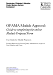 OPAMA Module Approval User Guide - Proposer