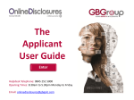 The Applicant User Guide