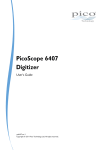 PicoScope 6407 Digitizer User's Guide