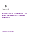 User Guide to Alcohol and Late Night Refreshment
