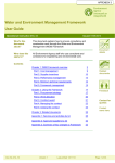 Water and Environment Management Framework User Guide