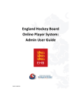England Hockey Board Online Player System: User Guide