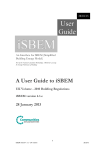 A User Guide to iSBEM - National Calculation Method