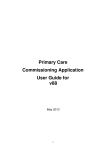 Primary Care Commissioning Application User Guide for v88