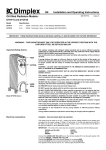 UK Installation and Operating Instructions Oil filled