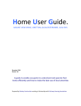 Home User Guide. - Markey Construction