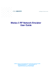 Modus 3 RF Network Emulator User Guide