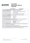 User Guide Maintenance Spray & Penetrant