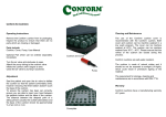 Conform Air Cushions Operating Instructions Remove the Conform