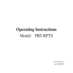Operating Instructions Model: PRT-RPTS