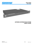 ANTENNA DISTRIBUTION SYSTEM USER'S GUIDE