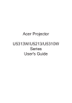 Acer Projector U5313W/U5213/U5310W Series User's Guide