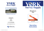 Operating Instructions - York Survey Supply Centre